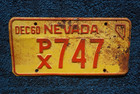 1960 Nevada Private Carrier License Plate
