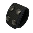 Perfect Fit Nylon Ballistic Double Wide Police Belt Keeper Black Snaps Security