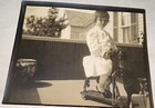 Rare Antique American Cute Child   Horse Pull Toys On Family Porch Photo Lot  Us