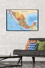 Trends International Map - Mexico Wall Poster  22 375  X 34   Unframed Version