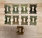 Nos Reproduction Brass Escutcheons Keyhole Covers Mixed Lot Of 18 With Brads