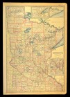 1920 Antique Minnesota Map Counties Large Atlas Map Railroad Depot Towns No Fold