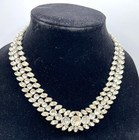 Stunning Vintage Eisenberg  3 Piece Jewelry Set  Necklace   Earrings  W  Box