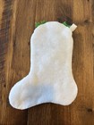 Vtg  Bucilla Felt Snowman Swinging Christmas Stocking Sequins Beads Finished
