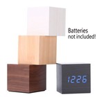 Modern Wooden Led Alarm Clock Digital Time Temperature Display Desk Clock Usb