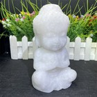 2 4lb 6  Natural White Jade Baby Buddha Statue Quartz Crystal Carving Healing C5