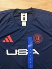 Adidas Usa National Team Navy Soccer Shirt Short Training Jersey Men   s Size L