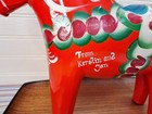 Vtg Nils Olsson Dala Horse 10  Sweden Large Painted Figurine 2002 Red Swedish