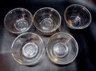 5 Vintage 1970 s Usa Anchor Hocking 6 Oz Clear Glass Custard Cups Ramekin Bowls