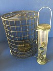    large Cage    18  Vntg Bird Feeder  squirrel Resistant  4-port Seed Tube    sonoma   