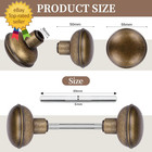 1 Pack Vintage Antique Brass Door Knob Set With Spindle  Vintage Old Style Door