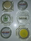 6 Vintage  holiday Inn  Glass Ashtrays 