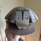 Antique Silver Leather Turtle Shell Coal Miner s Hat Used In 1920s Coal Mine