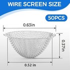 Screen Bowl 1 2 In 50 Pcs Stainless Steel Screens 0 5in 50pcs  Silver