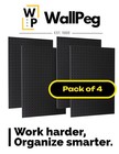 Pegboard Kit - 4 Each 24 x16  Peg Board Panels - Made In Usa - Mounted Size Is 6