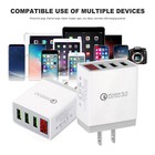  5v 3a Usb 3port Qc3 0 Charger Adapter Hub Fast Wall Charger Power Us Plug Lot