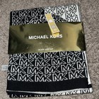 Nwt Michael Kors Black white Reversible Knit Scarf   Hat Set 2-piece Mk Logo