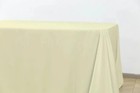 Ivory Polyester Rectangle Tablecloth 90  X 132  190gsm - 5-pack By Chivari