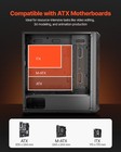 Vevor Pc Gaming Case Mid-tower Computer Case With 4 X 120 Mm Fans Atx m-atx itx