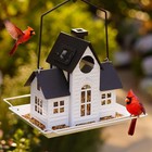Solar Bird Feeders For Outdoors Hanging metal Cardinal Bird House Feeder With So