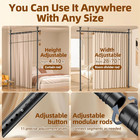 Room Divider No Drilling Curtain Rod Wall Divider For Room Separation  4-10ft h 