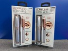 Lot Of 2 Finishing Touch Flawless Brows Eyebrow Hair Remover Pain Free 18k Gold