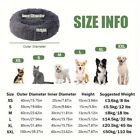 Round Plush Pet Dog Cat Bed Fluffy Soft Warm Calming Bed Sleeping Kennel Nest