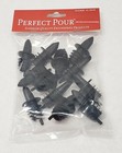 12 Black Pour Spouts   Free Dust Caps Original Liquor Bottle Flair Pourers