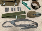 Vintage East German Military Equipment Lot-canteen  Belt  Backpack  Etc -used