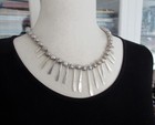 Vintage Taxco Mexico Sterling Bib Necklace  20 Inches  64 Grams  9mm Sterlbeads