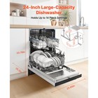 Uimoso 24  Built-in Dishwasher With Stainless Steel Tub  14 Settings   8 Modes