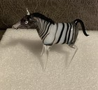 Glass Zebra Figure Handmade Art 3 1 2 Long X 3in Tall