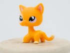 Authentic Littlest Pet Shop  855 Yellow Shorthair Cat Moon Eyes Rare