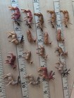 Vtg Lot Of 17 Tiny Miniature Buck Deer Figurines Christmas Craft Picks Decor