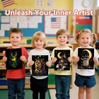 8-sheet Glow In The Dark Scratch Art Rainbow Painting Paper Kit   Engraving C