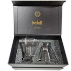Joyjolt 4pc Semi Square Martini Crystal Glass Set 7 5oz Whiskey Barware Drink
