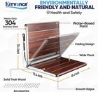 18  Ada Compliant Folding Teak Shower Seat Wall Mounted-folding Shower Bench