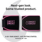Sweet Sweat Waist Trimmer Band  women   Men  - Trainer Belt - Black Pink Size M