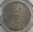 Mexico 1873 Do P Peso Silver Coin Pcgs Au58 Rare Durango Mint Lightly Toned