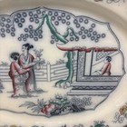 19thc Bates   Walker English Ironstone Chinoiserie Platter 19  Antique Rare Nice