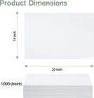 1000 Sheets White Tissue Paper Bulk 14  X 20  Packing Paper Sheets For Moving