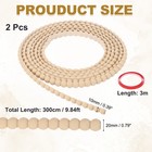 2pcs 9 84ft Flexible Molding Trim  20mm W Bead Pearl Wall Trim  Yellow