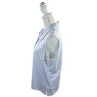 Addidas Women s Ultimate Lite White   Blue Stripe Sleeveless Golf Shirt Large