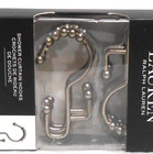 Ralph Lauren Set Of 12 Silver Decorative Shower Curtain Hooks Double Glide