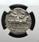  c  148 Bc  Roman Republic - Ar Denarius Of Q  Marcius Libo  Ngc Ch Vf 