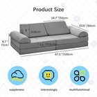 10pcs Modular Kids Play Couch  Kids Couch Building Fort  Child Sectional Sofa