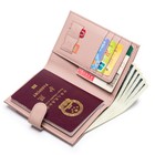 Women Rfid Passport Ticket Holder Cover Wallet Pink Card Holder Case For Travel