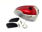 Triumph T120 Gas Petrol Fuel Tank Steel Cherry   Silver Paint Complete  fit For