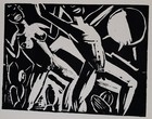 Lasar Segall  1889    1957  Original Vintage Mid-century Modernist Woodcut Dancers