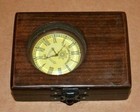 Vintage Antique Maritime Brass Pocket Watch Victoria London Gift With Wooden Box